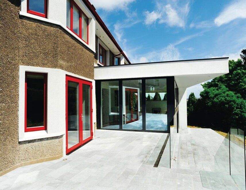 Modernism has also inspired many modern suburban extensions, such as this Enerphit retrofit project in Cork, Ireland by architect Andrew Shorten.